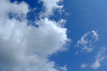 White Clouds with Beautiful Blue Sky Background.