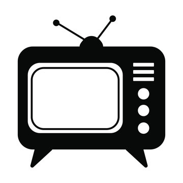 Television Icon Vector. TV Illustration symbol. video logo.