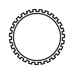 Fototapeta na wymiar Greek key round frame. Greek border. Vector