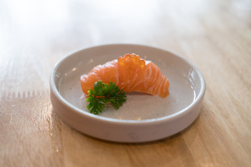 Salmon sushi (Nigiri Sushi)