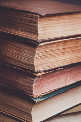 old shabby books in the studio