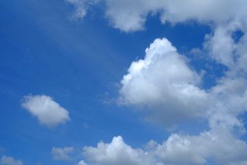 White Clouds with Beautiful Blue Sky Background.