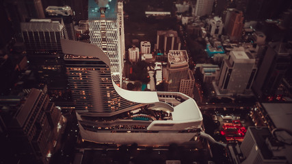 Central embassy mall and Ploenchit views from above, in Bangkok Thailand