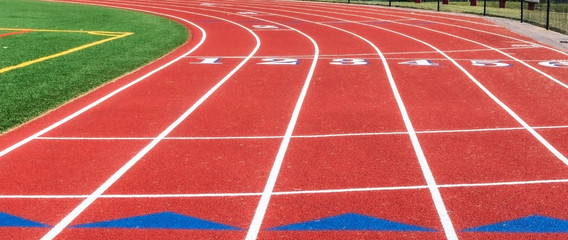 Common Start-Finish line of track with exchange zone
