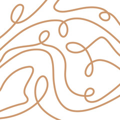 Rope set in a different shape, separated on a white background.