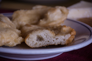 Close Up of Italian Traditional Food Called Frittelle, Made with Flour, Oil and Salt