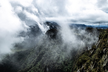 neblina, montañas, verde, bogota, subachoque, paramo