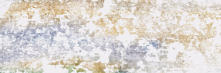 Abstract multicolored striped background with a texture of watercolor paper with rainbow colored spots of paint.