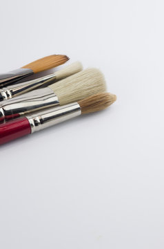 working tools - set of fine painting brushes