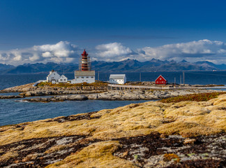 The lighthouse of Fyrvika in Norway