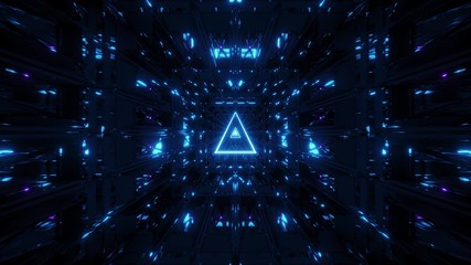 blue glowing holy wireframe 3d illustration background wallpaper with shine