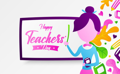 World teachers' day illustration