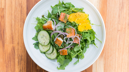 Fresh salad on a plate