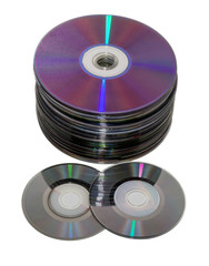 Round CD on white isolate background