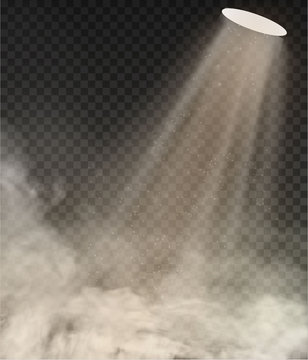 Light Lamp And Smoke Isolated On Transparent Background