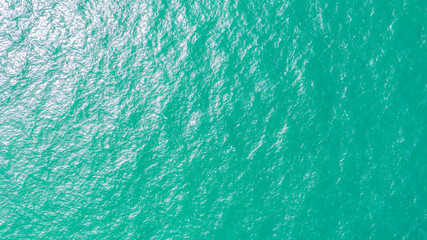 Top view blue sea for background