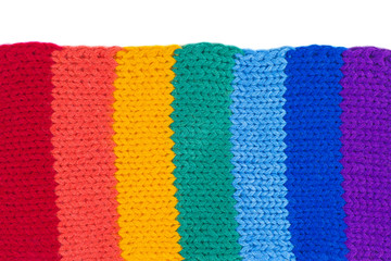 Rainbow knitted fabric