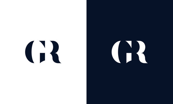 Abstract letter GR logo. This logo icon incorporate with abstract shape in the creative way.