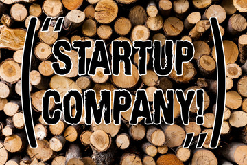 Conceptual hand writing showing Startup Company. Business photo showcasing Newly emerged business...