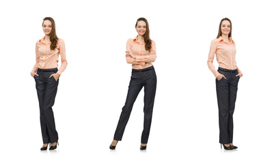 Fototapeta premium Pretty office manager isolated on white