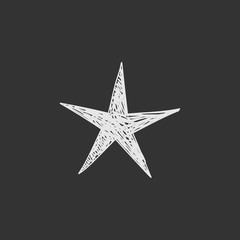 Obraz premium Star doodle. Hand drawn icon illustration.