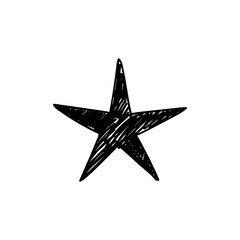 Star doodle. Hand drawn icon illustration.