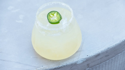 Cocktail on table