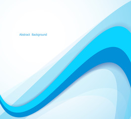 ПечатAbstract white background with blue wave for design .Vector illustrationь