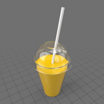 Juice in plastic cup