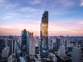 Fototapeta na wymiar Chong Nonsi view from above in Bangkok Thailand