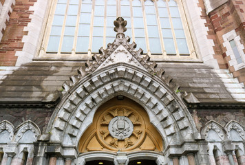 Obraz premium Saints Peter and Paul's Church, Cork in Ireland. The portal tympanum of the church.