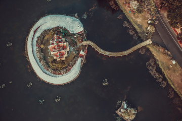 Temples in Ancient City Muang Boran in Bangkok Thailand