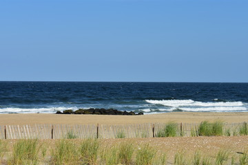 Ocean waves at Sea Girt, a New Jersey beach, on a sunny July day -09