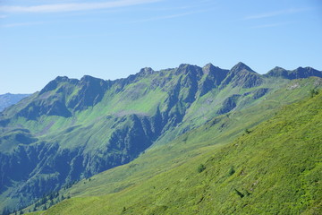 Fototapeta na wymiar grüne Berge von Alpbach