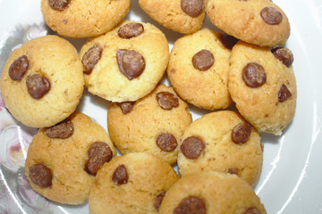 Detalhe de prato com cookies