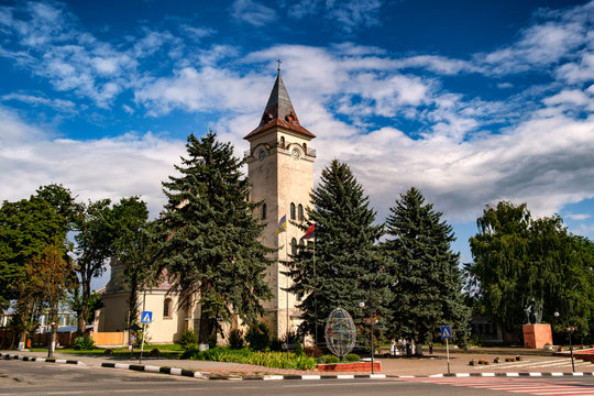 historical, gothic, medieval, european, famous, religion, cathedral, ukraine, ivano-frankivsk, rohatyn, anna, st. nicholas, historic, town, landmark, city, history, old, europe, tourism, travel, churc