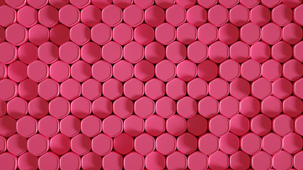 Geometry hexagon background. 3d illustration, 3d rendering.