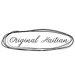 ORIGINAL HAITIAN stamp isolated on white