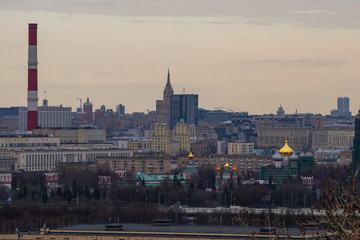 Top view of Moscow city skyline