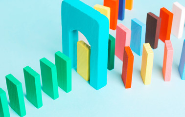 Different business groups become one team. Concept of bringing people together, merging teams,...
