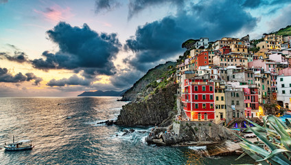 Fototapeta na wymiar Riomaggiore In The Cinque Terre