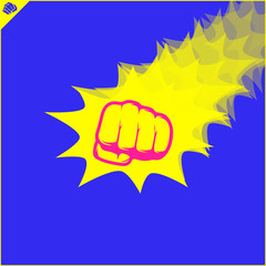 Karate emblem. Martial art creative colored simbol design. Vector, EPS.