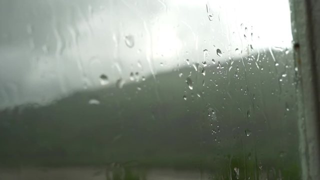 It rains in the village of Lahij in Azerbaijan