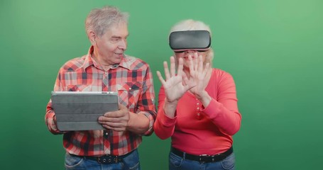 Elder generation and modern technology concept