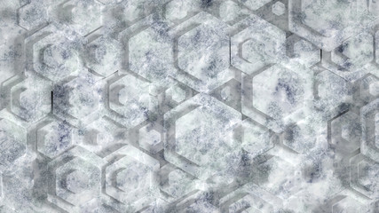 Geometry hexagon background. 3d illustration, 3d rendering.