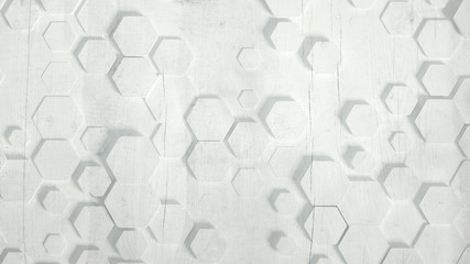 Geometry hexagon background. 3d illustration, 3d rendering.