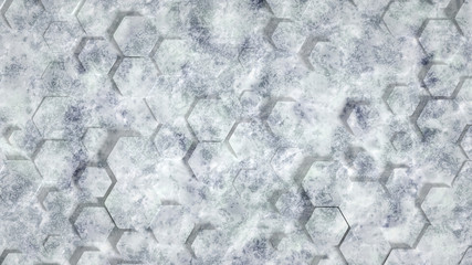 Geometry hexagon background. 3d illustration, 3d rendering.