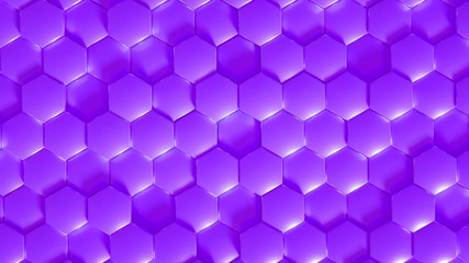 Geometry hexagon background. 3d illustration, 3d rendering.