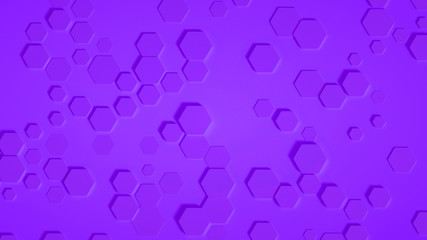 Geometry hexagon background. 3d illustration, 3d rendering.