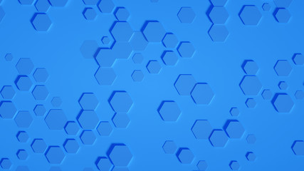 Geometry hexagon background. 3d illustration, 3d rendering.